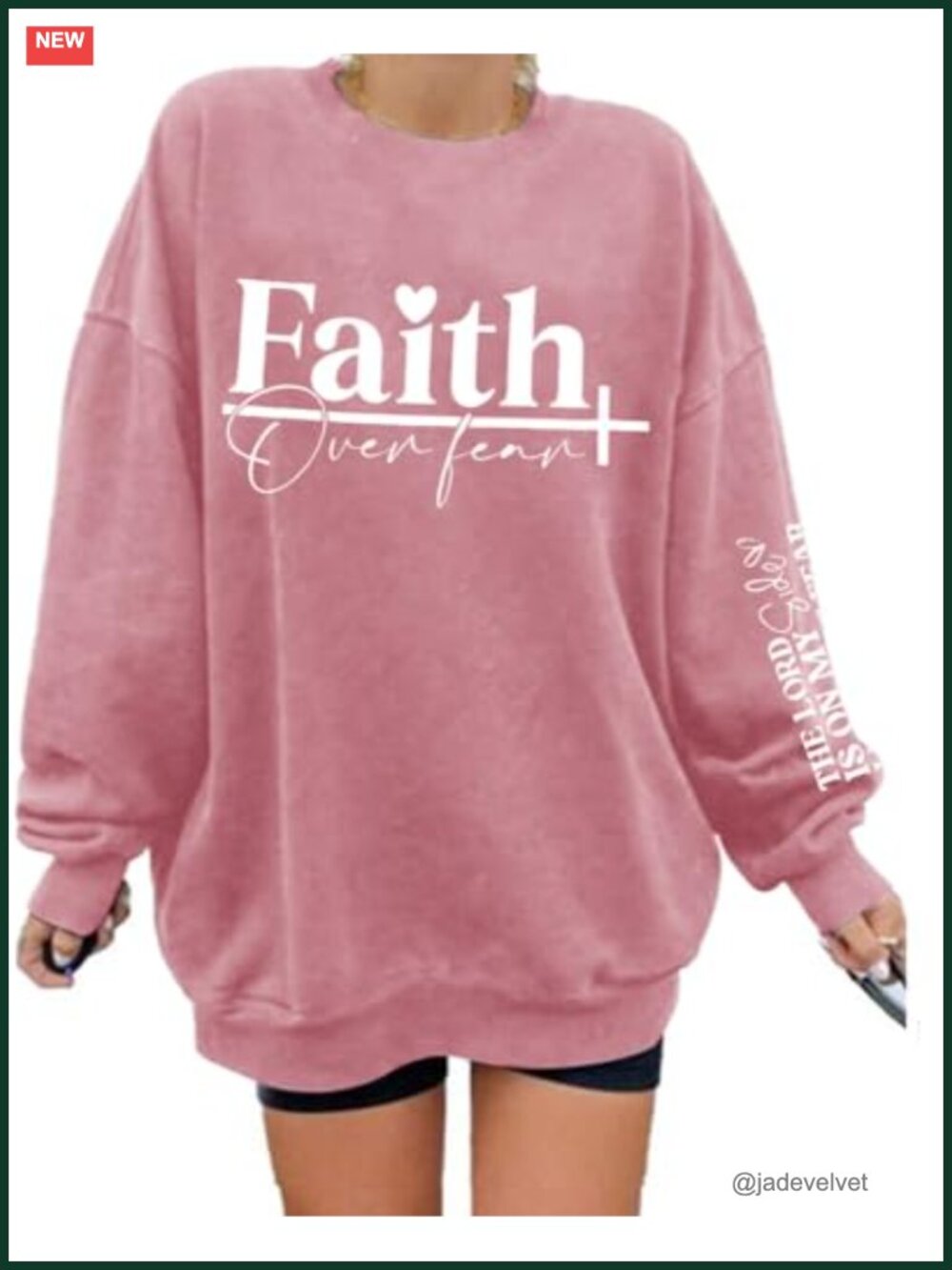 Christian Crewneck Pullover Sweatshirt Women Inspirational Long Sleeve Faith